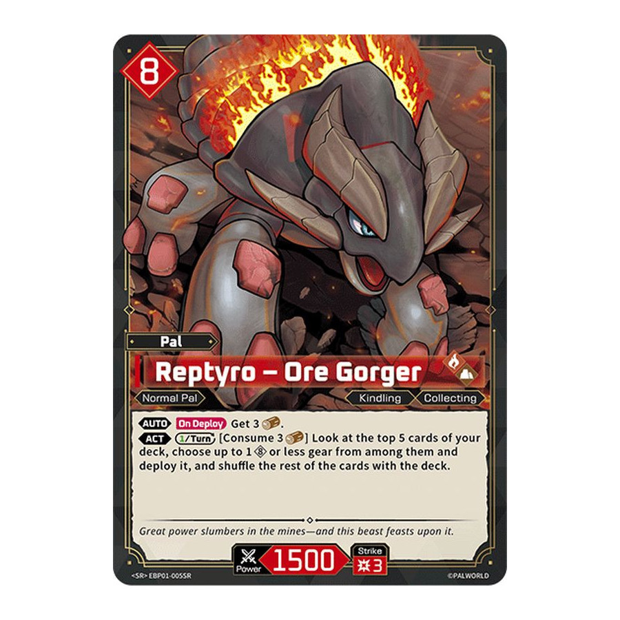 Palworld TCG EBP01-005SR SR Reptyro – Ore Gorger Dawn of Palpagos