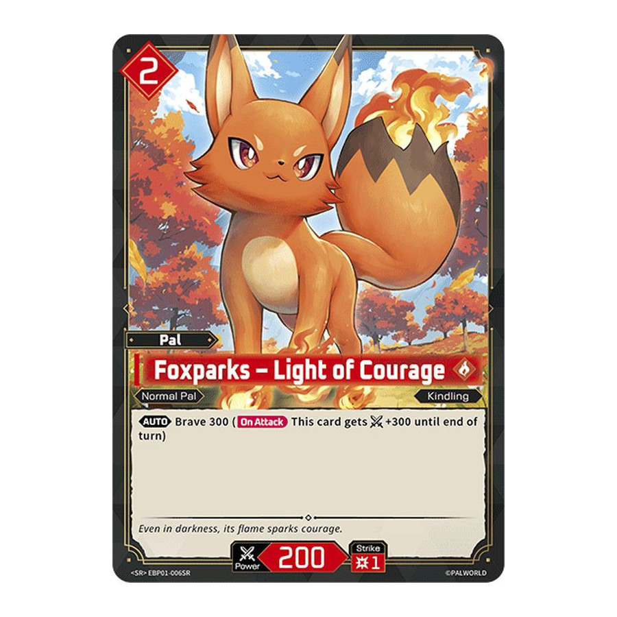 Palworld TCG EBP01-006SR SR Foxparks – Light of Courage Dawn of Palpagos