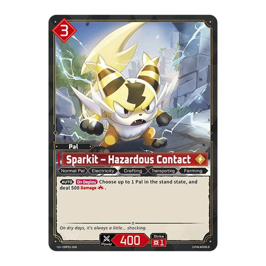 Palworld TCG EBP01-008 U Sparkit – Hazardous Contact Dawn of Palpagos