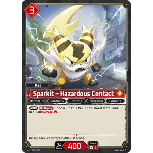 Palworld TCG EBP01-008 U Sparkit – Hazardous Contact Dawn of Palpagos