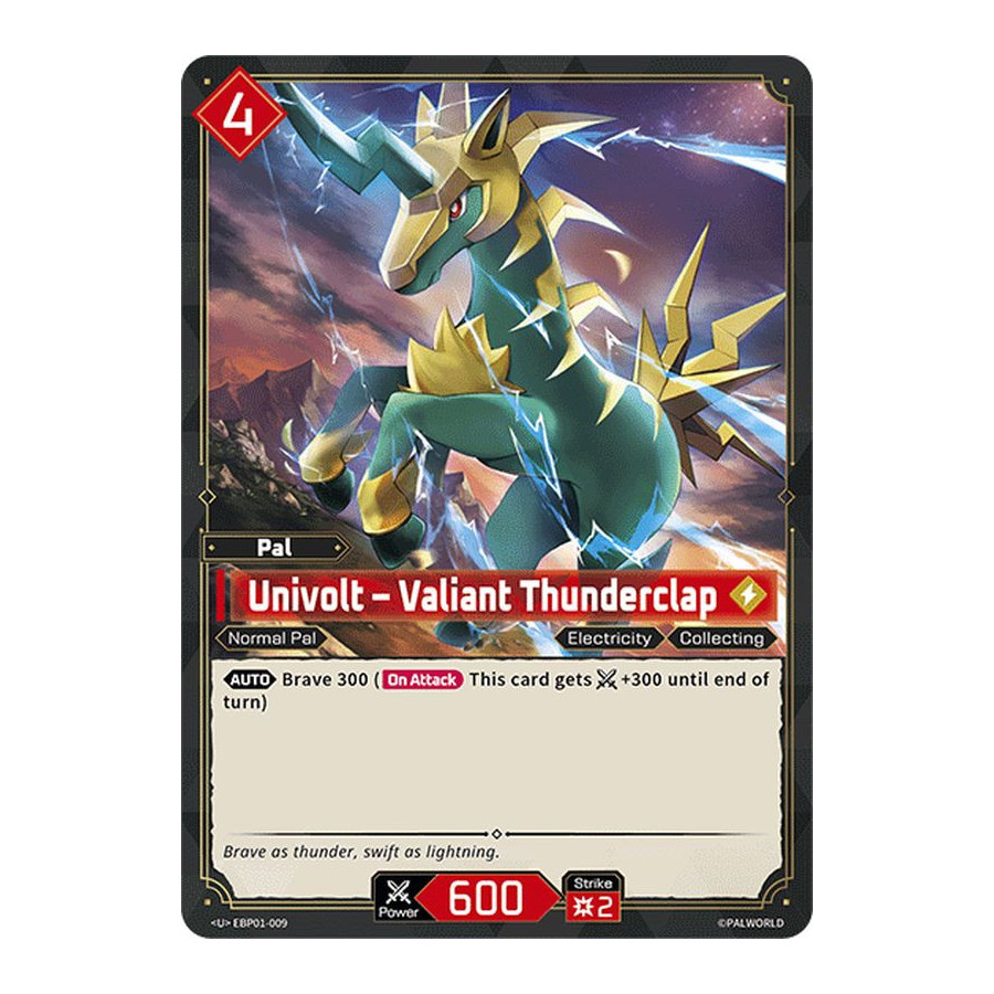 Palworld TCG EBP01-009 U Univolt – Valiant Thunderclap Dawn of Palpagos
