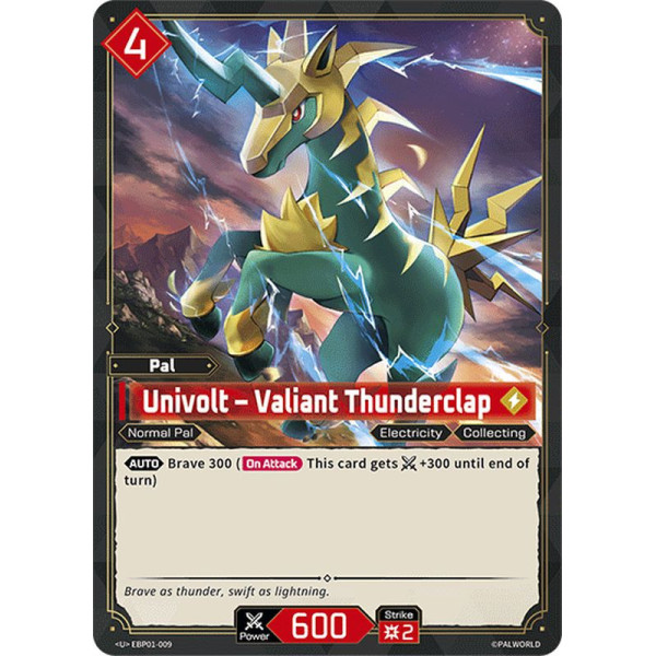 Palworld TCG EBP01-009 U Univolt – Valiant Thunderclap Dawn of Palpagos