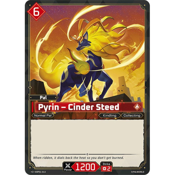 Palworld TCG EBP01-013 C Pyrin – Cinder Steed Dawn of Palpagos