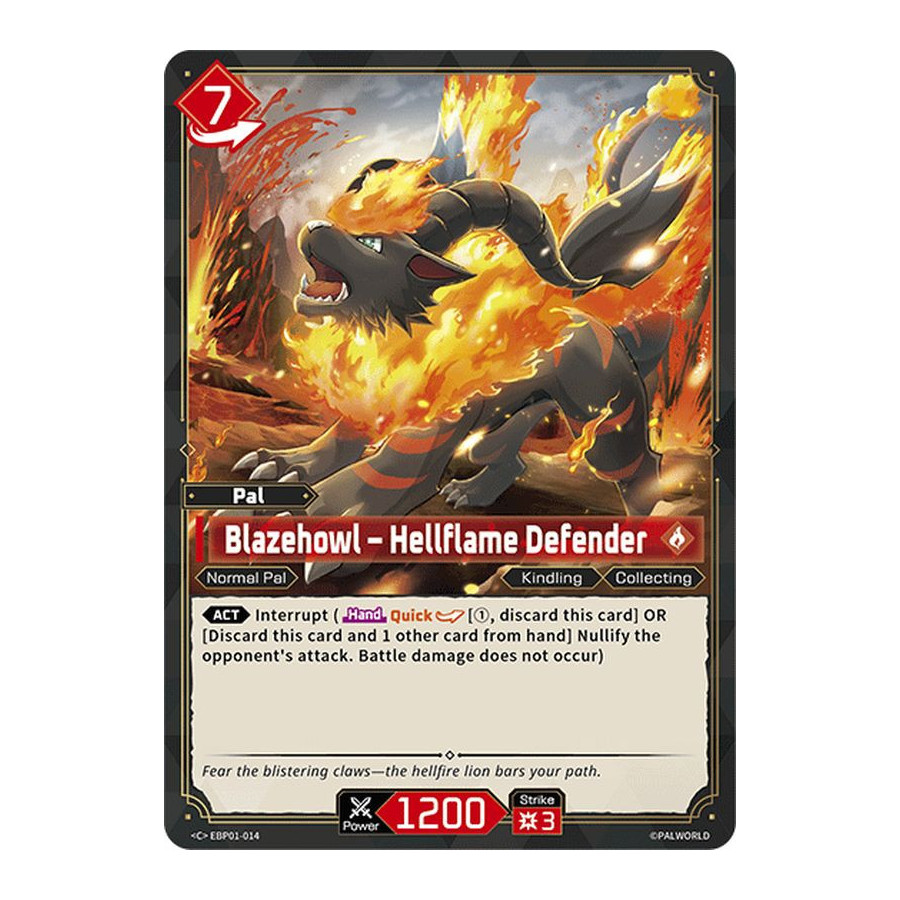 Palworld TCG EBP01-014 C Blazehowl – Hellflame Defender Dawn of Palpagos