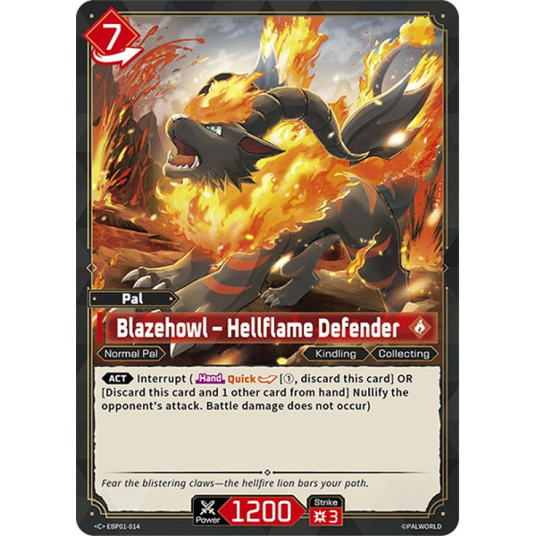 Palworld TCG EBP01-014 C Blazehowl – Hellflame Defender Dawn of Palpagos