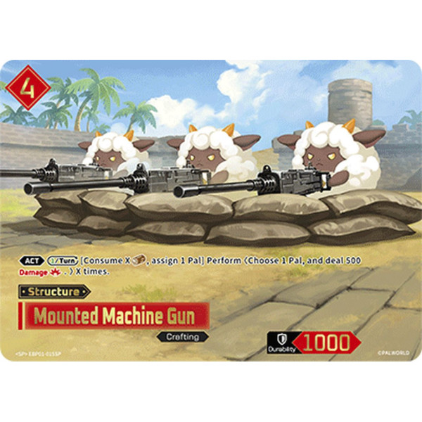Palworld TCG EBP01-015SP SP Mounted Machine Gun Dawn of Palpagos