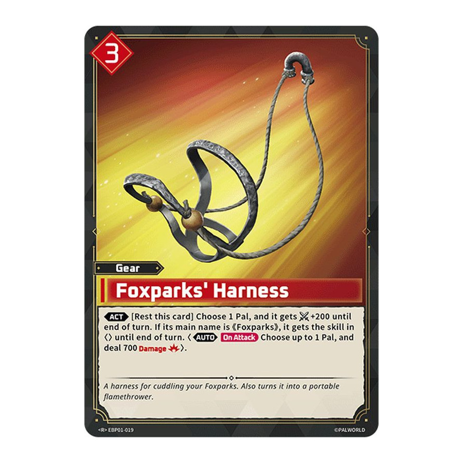 Palworld TCG EBP01-019 R Foxparks' Harness Dawn of Palpagos