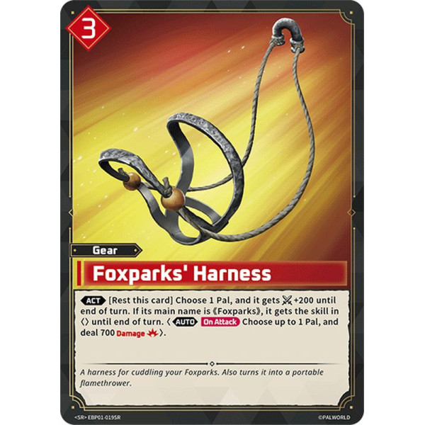 Palworld TCG EBP01-019SR SR Foxparks' Harness Dawn of Palpagos