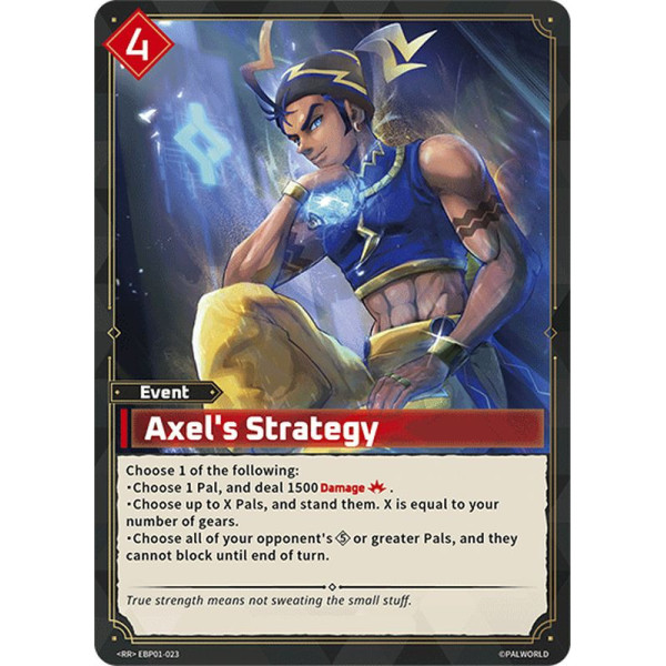 Palworld TCG EBP01-023 RR Axel's Strategy Dawn of Palpagos