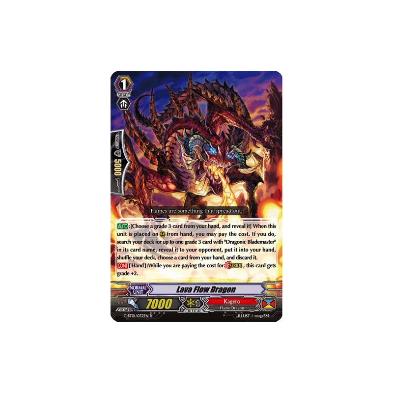 Vanguard_TCG_card_G-BT01_032EN_R_Lava_Flow_Dragon_Generation_Stride
