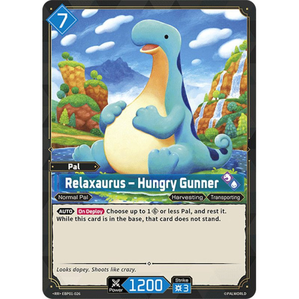 Palworld TCG EBP01-026 RR Relaxaurus – Hungry Gunner Dawn of Palpagos