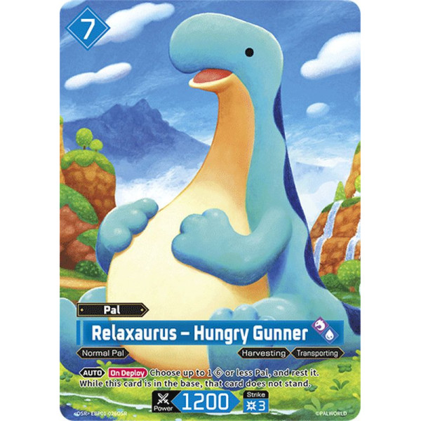 Palworld TCG EBP01-026OSR OSR Relaxaurus – Hungry Gunner Dawn of Palpagos