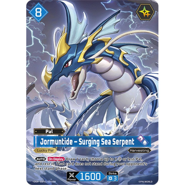 Palworld TCG EBP01-027OSR OSR Jormuntide – Surging Sea Serpent Dawn of Palpagos