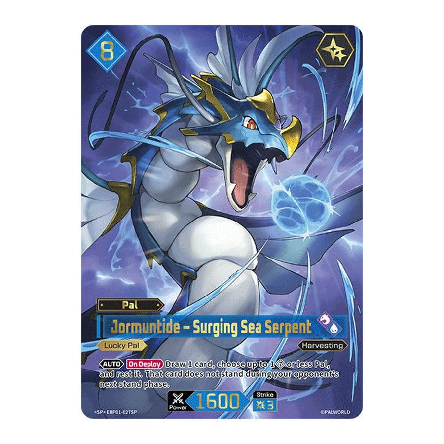Palworld TCG EBP01-027SP SP Jormuntide – Surging Sea Serpent Dawn of Palpagos