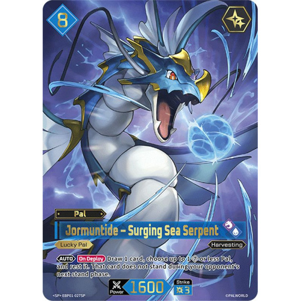 Palworld TCG EBP01-027SP SP Jormuntide – Surging Sea Serpent Dawn of Palpagos