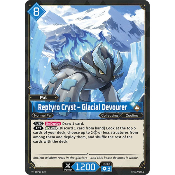 Palworld TCG EBP01-030 R Reptyro Cryst – Glacial Devourer Dawn of Palpagos