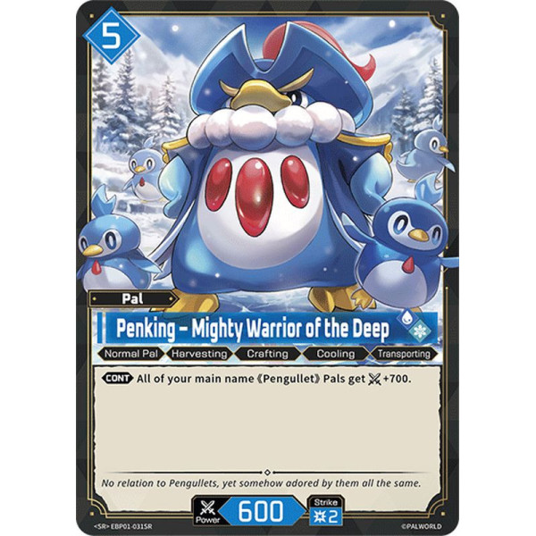 Palworld TCG EBP01-031SR SR Penking – Mighty Warrior of the Deep Dawn of Palpagos