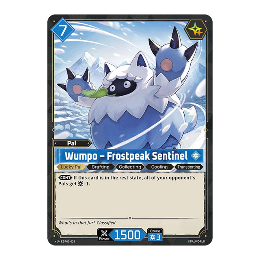 Palworld TCG EBP01-033 U Wumpo – Frostpeak Sentinel Dawn of Palpagos