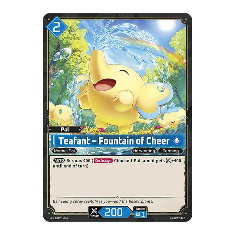 Palworld TCG EBP01-034 C Teafant – Fountain of Cheer Dawn of Palpagos