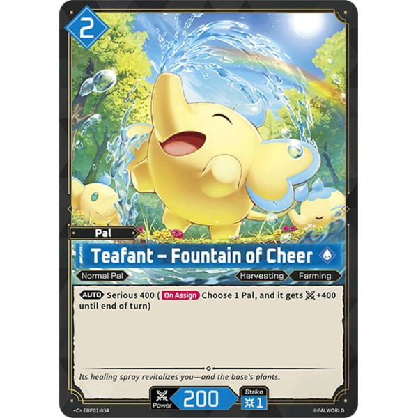 Palworld TCG EBP01-034 C Teafant – Fountain of Cheer Dawn of Palpagos