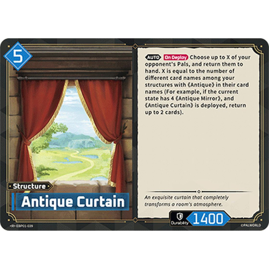 Palworld TCG EBP01-039 R Antique Curtain Dawn of Palpagos