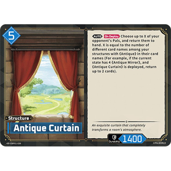 Palworld TCG EBP01-039 R Antique Curtain Dawn of Palpagos