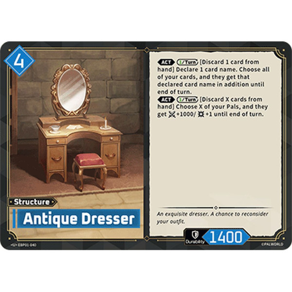 Palworld TCG EBP01-040 U Antique Dresser Dawn of Palpagos