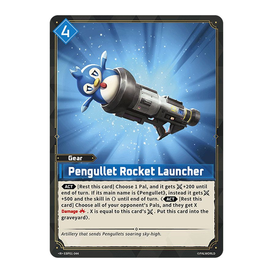 Palworld TCG EBP01-044 R Pengullet Rocket Launcher Dawn of Palpagos