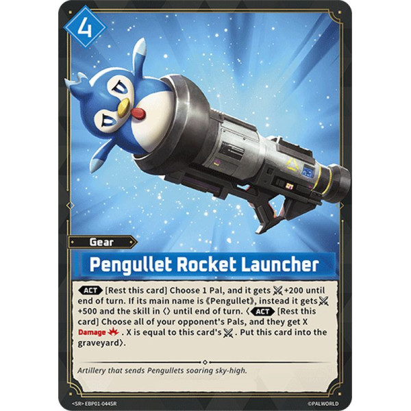 Palworld TCG EBP01-044SR SR Pengullet Rocket Launcher Dawn of Palpagos