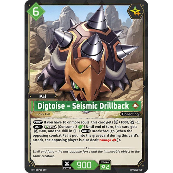 Palworld TCG EBP01-050 RR Digtoise – Seismic Drillback Dawn of Palpagos
