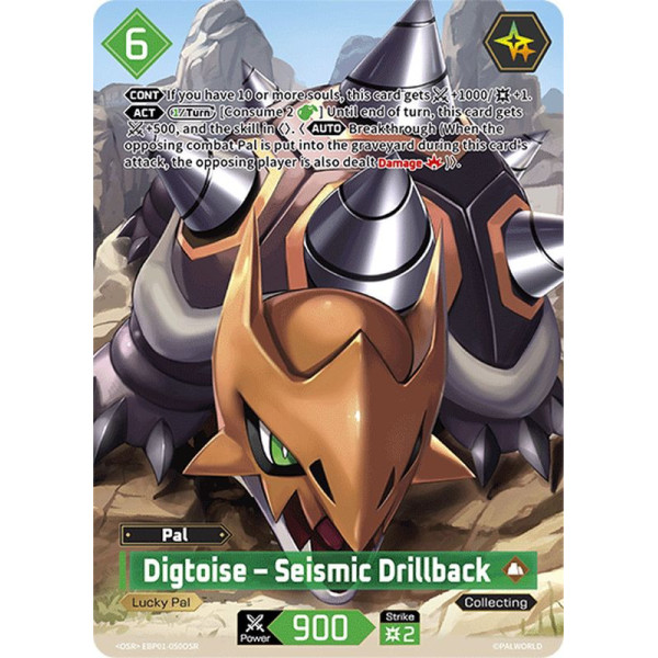 Palworld TCG EBP01-050OSR OSR Digtoise – Seismic Drillback Dawn of Palpagos
