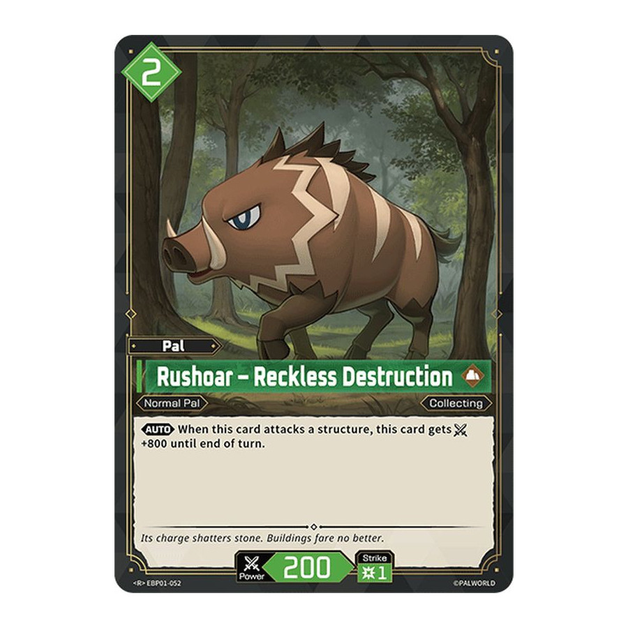 Palworld TCG EBP01-052 R Rushoar – Reckless Destruction Dawn of Palpagos