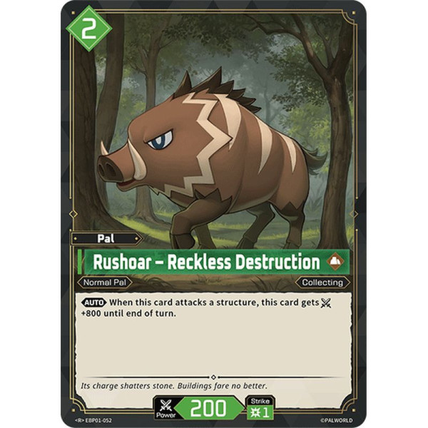 Palworld TCG EBP01-052 R Rushoar – Reckless Destruction Dawn of Palpagos