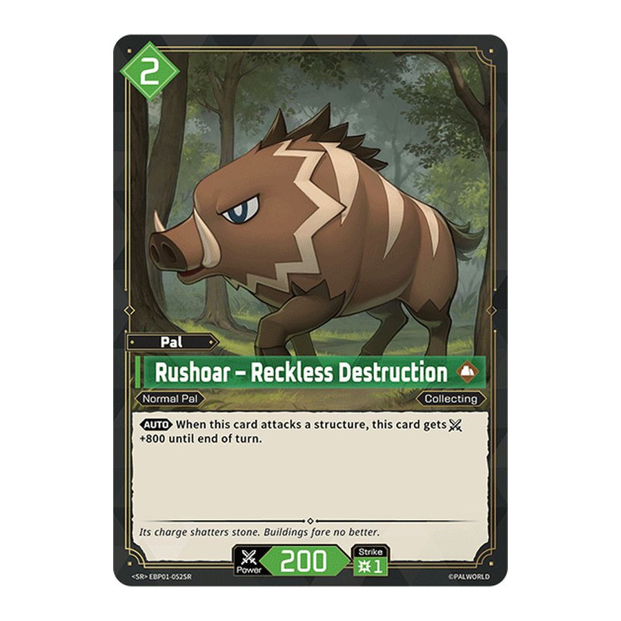 Palworld TCG EBP01-052SR SR Rushoar – Reckless Destruction Dawn of Palpagos