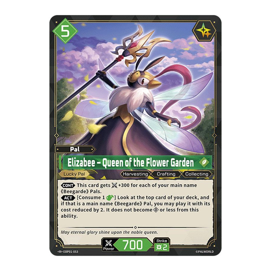 Palworld TCG EBP01-053 R Elizabee – Queen of the Flower Garden Dawn of Palpagos