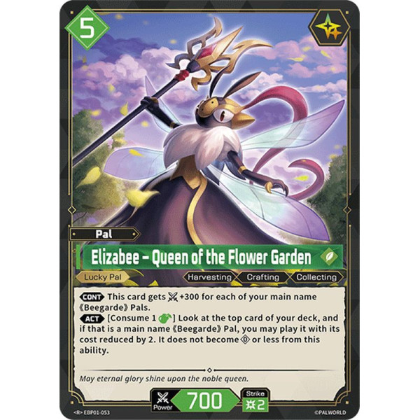 Palworld TCG EBP01-053 R Elizabee – Queen of the Flower Garden Dawn of Palpagos