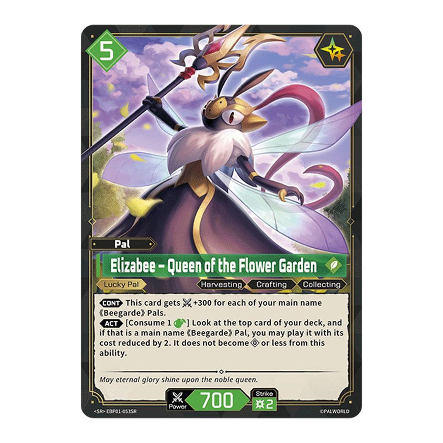 Palworld TCG EBP01-053SR SR Elizabee – Queen of the Flower Garden Dawn of Palpagos