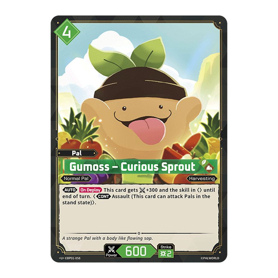 Palworld TCG EBP01-058 U Gumoss – Curious Sprout Dawn of Palpagos