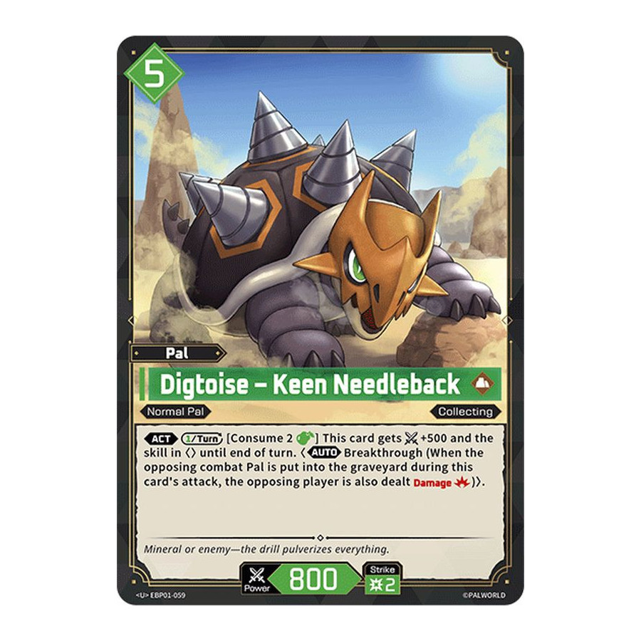 Palworld TCG EBP01-059 U Digtoise – Keen Needleback Dawn of Palpagos