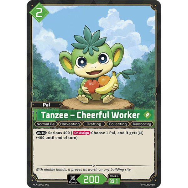 Palworld TCG EBP01-060 C Tanzee – Cheerful Worker Dawn of Palpagos