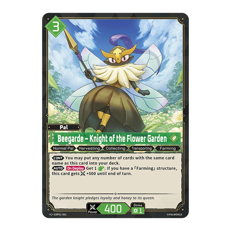 Palworld TCG EBP01-061 C Beegarde – Knight of the Flower Garden Dawn of Palpagos