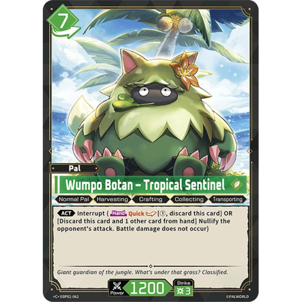Palworld TCG EBP01-062 C Wumpo Botan – Tropical Sentinel Dawn of Palpagos