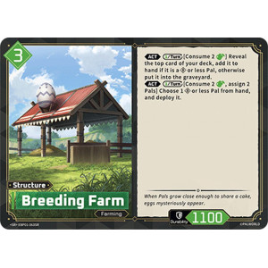 Palworld TCG EBP01-063SR SR Breeding Farm Dawn of Palpagos