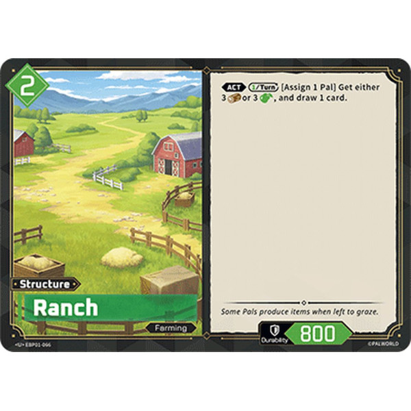 Palworld TCG EBP01-066 U Ranch Dawn of Palpagos