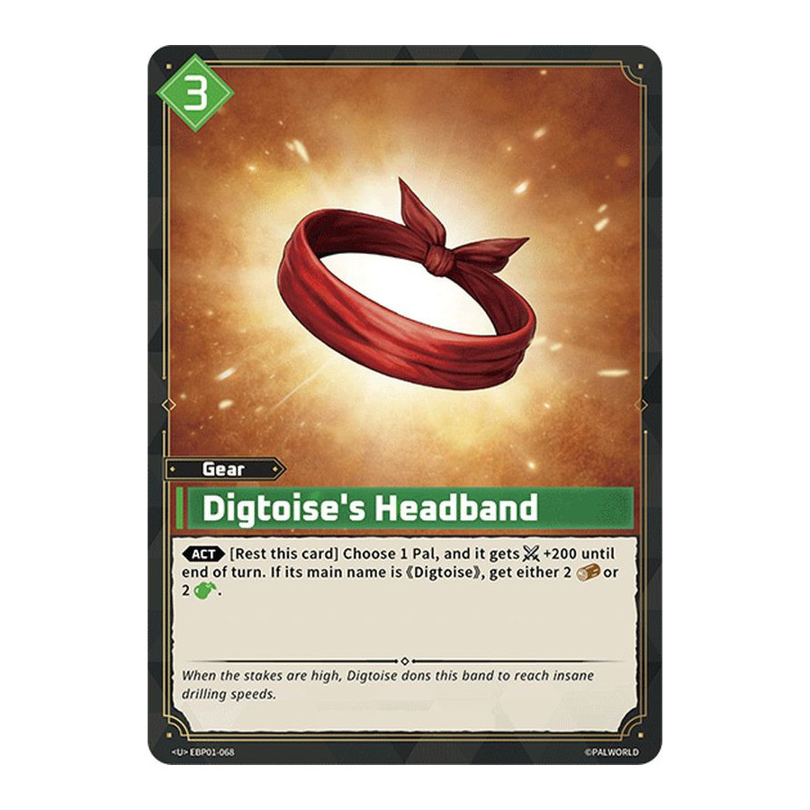 Palworld TCG EBP01-068 U Digtoise's Headband Dawn of Palpagos