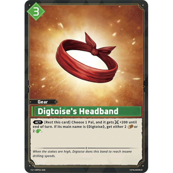 Palworld TCG EBP01-068 U Digtoise's Headband Dawn of Palpagos
