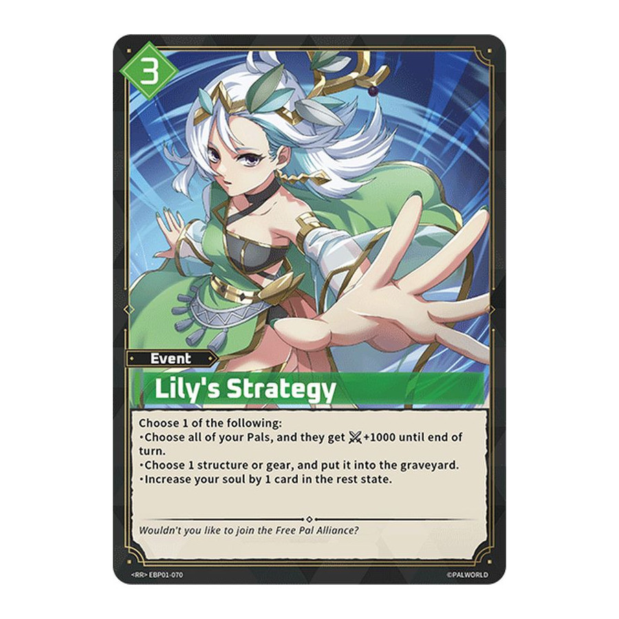 Palworld TCG EBP01-070 RR Lily's Strategy Dawn of Palpagos