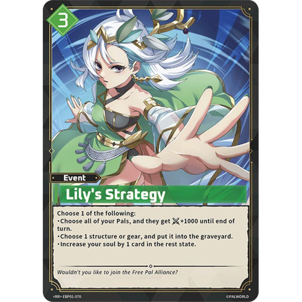 Palworld TCG EBP01-070 RR Lily's Strategy Dawn of Palpagos