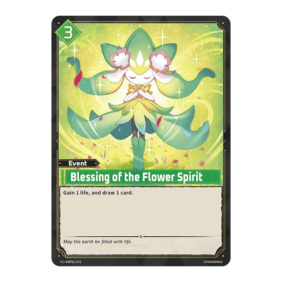 Palworld TCG EBP01-072 C Blessing of the Flower Spirit Dawn of Palpagos