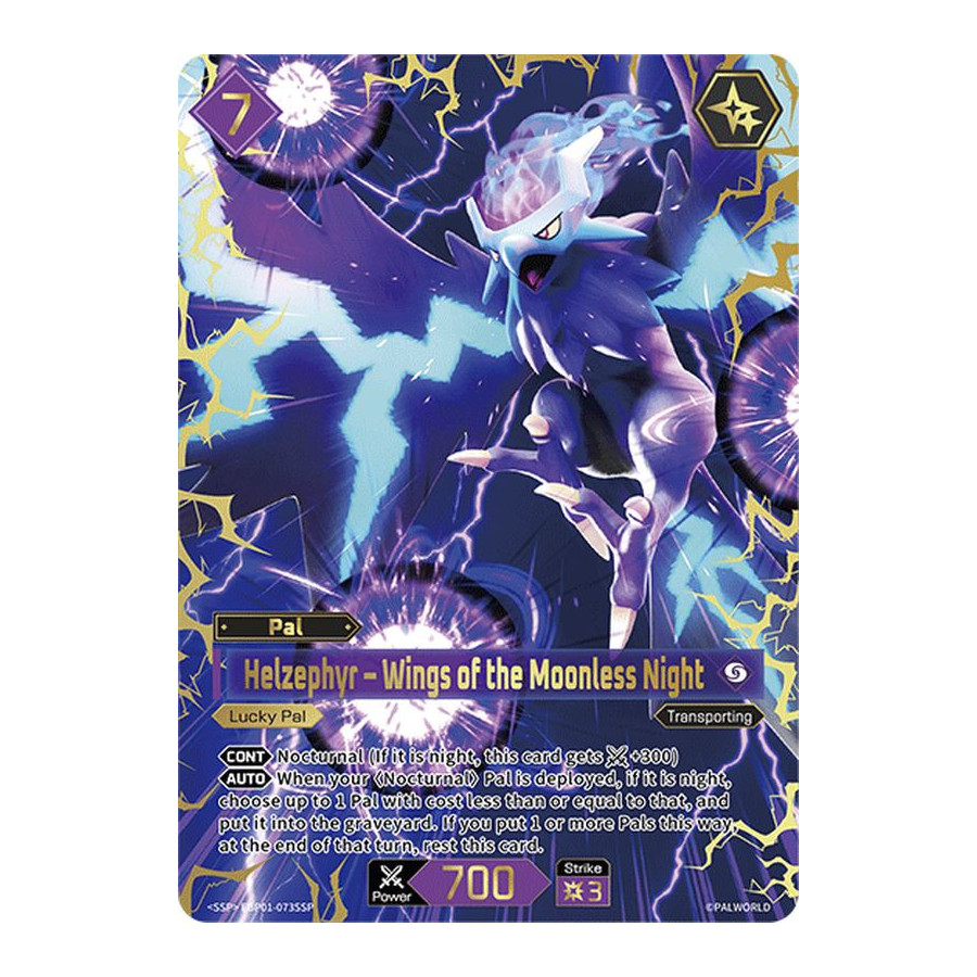 Palworld TCG EBP01-073SSP SSP Helzephyr – Wings of the Moonless Night Dawn of Palpagos